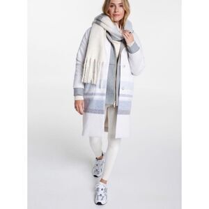 NWT - CALIA Easy Shawl Jacket Grey Stripe, Sz XL